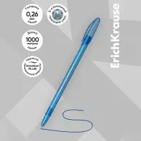 Набор ручек шариковых ErichKrause Neo Original, 4 штуки, узел 0.7 мм, тонкое письмо, чернила синие, длина линии письма 1000 метров