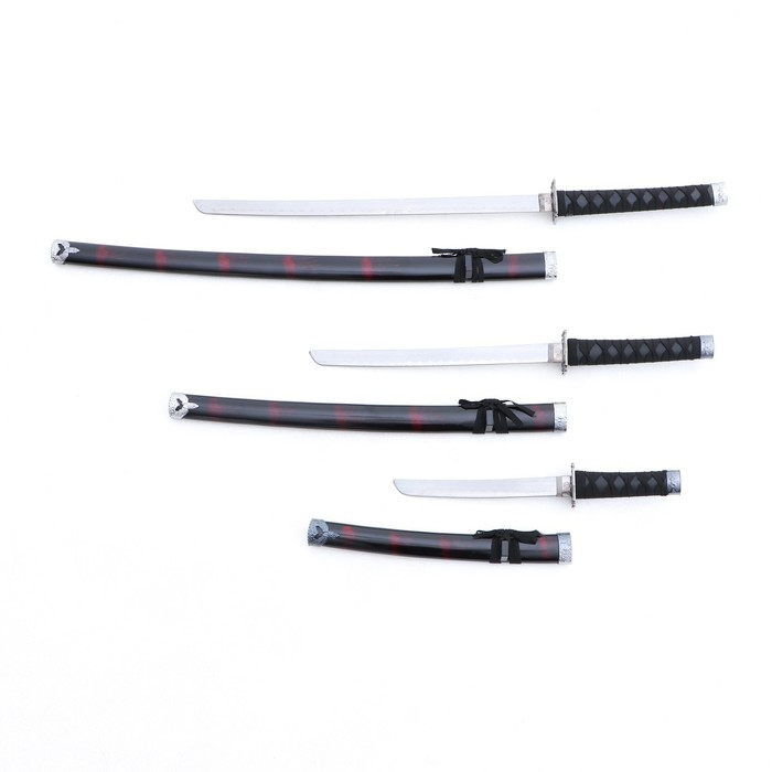 Сув. изделие катаны 3в1 на подставке, ножны дерево, черные с дымкой бордо глянец 51/77/100см Сув. изделие катаны 3в1 на подставке, ножны дерево, черные с дымкой бордо глянец 51/77/100см