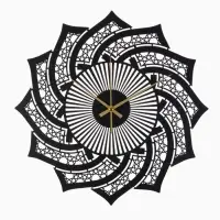 Часы настенные интерьерные &laquo;Вихрь&raquo;, бесшумные, плавный ход, d=40 см, металл, чёрные