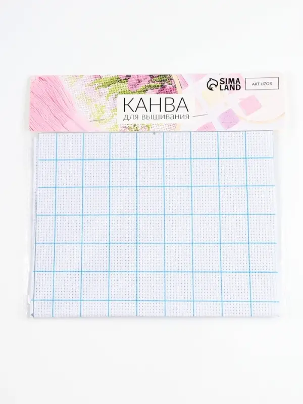 Канва для вышивания, в клетку, №11, 30&times;20 см, белая