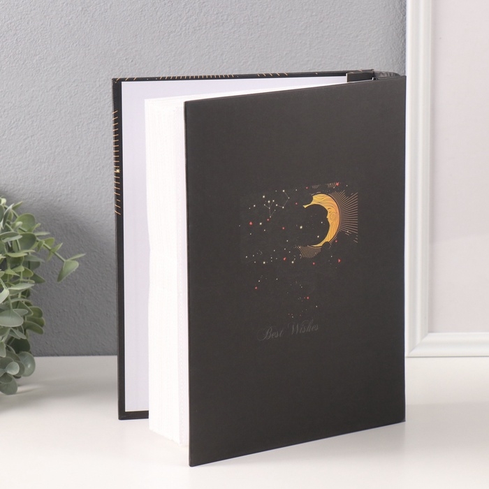 Фотоальбом на 200 фото 10х15 см Фотоальбом на 200 фото 10х15 см "Звёздная ночь" в коробке, чёрный 5,5х20,5х26,5 см