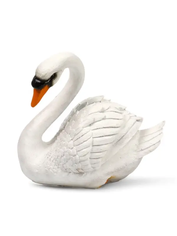 Садовая фигура из полистоуна &laquo;Лебедь&raquo;, 40&times;37&times;25 см