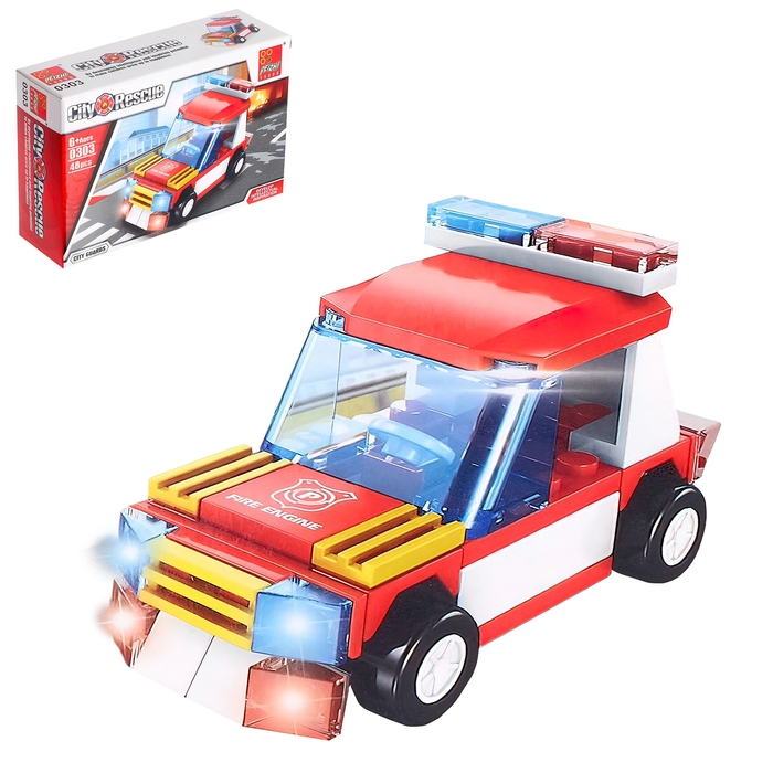 Конструктор «Пожарная охрана», 48-59 деталей, МИКС Конструктор «Пожарная охрана», 48-59 деталей, МИКС