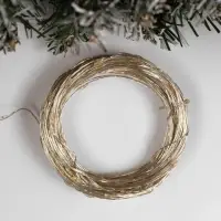 Гирлянда &laquo;Нить&raquo; 20 м, роса, IP20, серебристая нить, 200 LED, свечение тёплое белое, 12 В