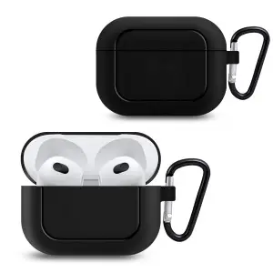 Чехол для AirPods 3 Silicone с рамкой Black