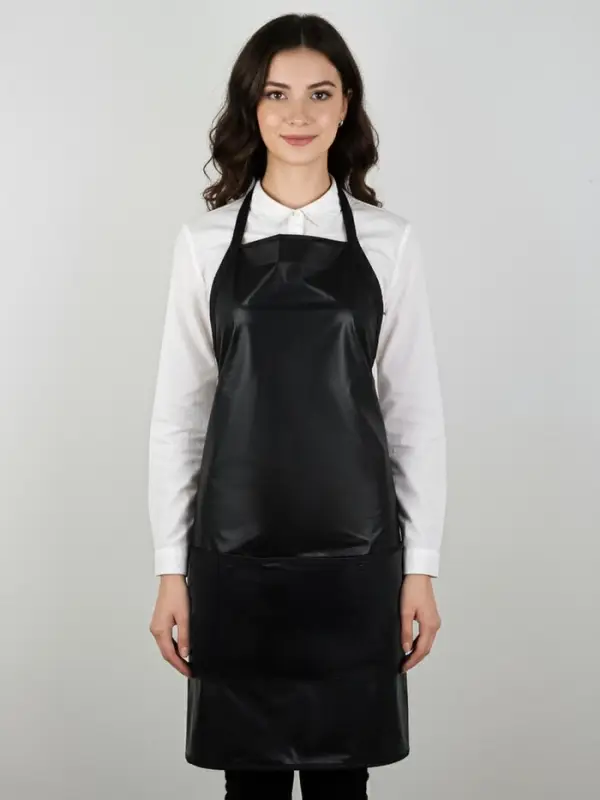 Фартук парикмахерский, одностронний, 3 кармана, чёрный Фартук парикмахерский, одностронний, 3 кармана, чёрный