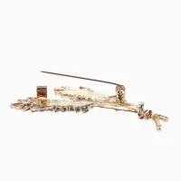 Брошь &laquo;Колосья&raquo; пшеницы, цвет жёлтый в золоте