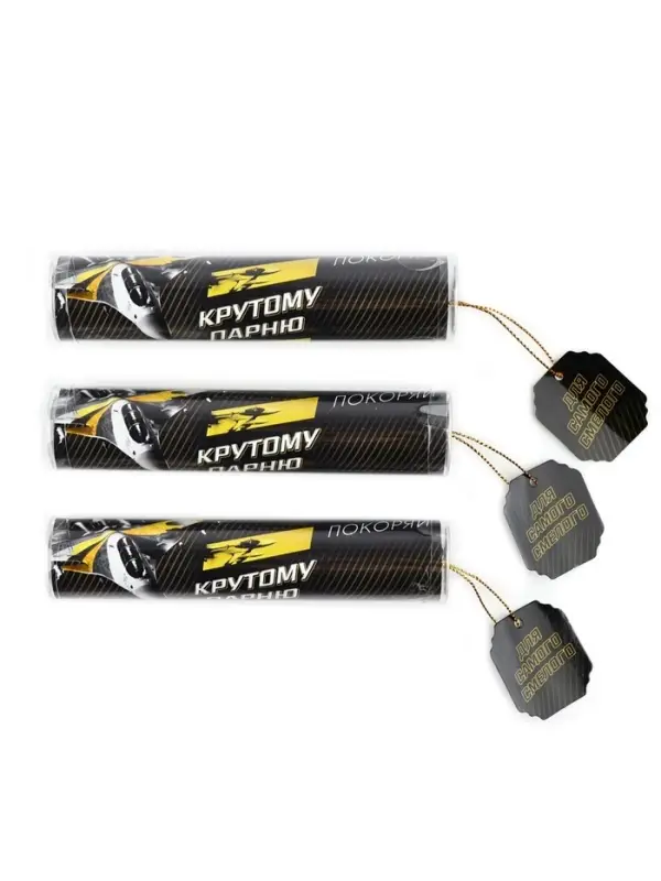 Ручка шариковая синяя паста в тубусе, набор 3 шт. &laquo;Для самого смелого&raquo;