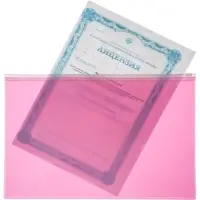 Набор папок-конвертов на ZIP-молнии A5, 180 мкм, Calligrata &laquo;Акварель&raquo;, полупрозрачные, 5 штук, МИКС