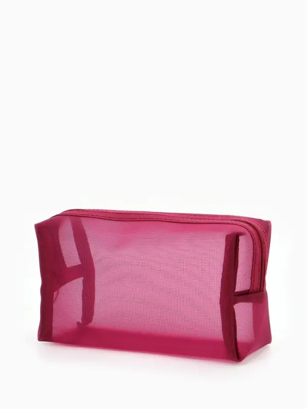 Косметичка дор Сетка 18*7,5*10, отд на молнии, бордовый Косметичка дор Сетка 18*7,5*10, отд на молнии, бордовый