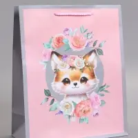 Пакет подарочный ламинированный "Милый котик" 26 х 12 х 32 см