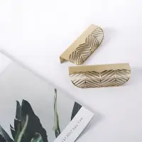 Ручка профильная мебельная торцевая CAPPIO, м/о 96 мм, с узором, матовое золото