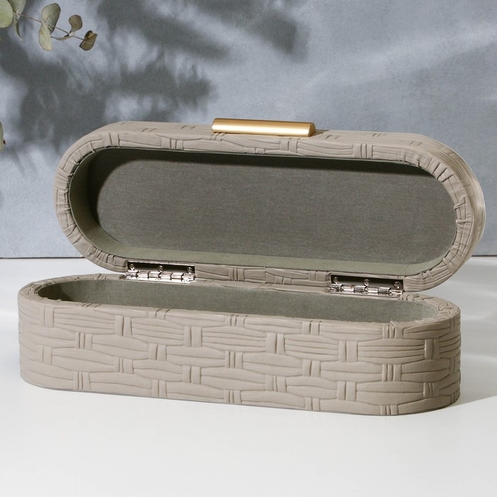 Шкатулка для украшений «Плетения» экокожа, набор 2 шт. Шкатулка для украшений «Плетения» экокожа, набор 2 шт.