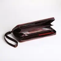 Портмоне-клатч мужской на молнии, с картхолдером, рыжее