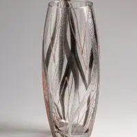 Ваза &laquo;Серебристые волны&raquo;, d=7.5 см, 11&times;26 см, стекло