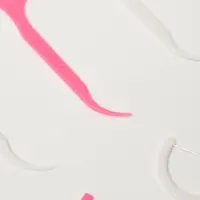 Флоссеры - зубочистки с зубной нитью Доляна, набор 20 шт., 7.5&times;1.5 см, белый, розовый