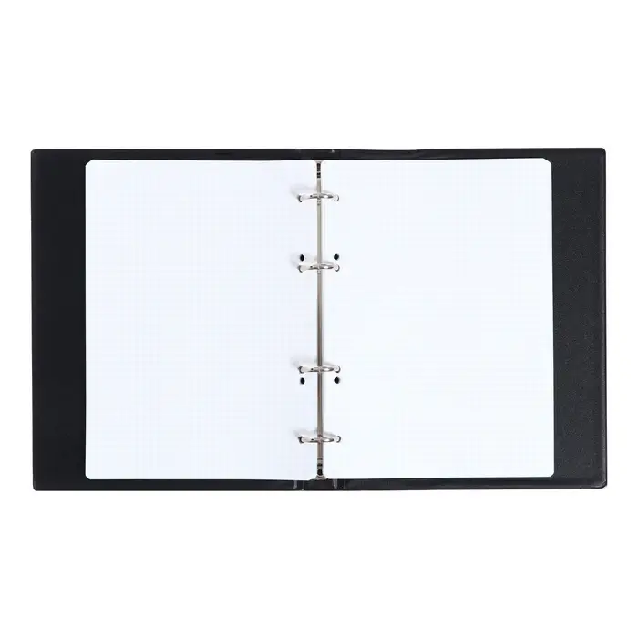 Тетрадь на кольцах Calligrata A5, 80 листов, в клетку, обложка ПВХ, чёрная