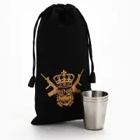 Стопки в чехле &laquo;Король&raquo;: нержавеющая сталь, набор 3 шт.&times;30 мл