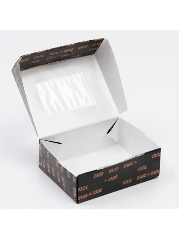 Кондитерская упаковка, коробка с ламинацией &laquo;23 февраля&raquo;, 10&times;8&times;3.5 см