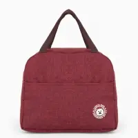 Термосумка на молнии, объём 6 л, цвет бордовый