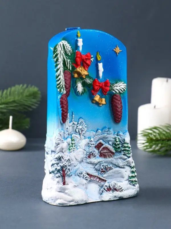 Свеча фигурная "Рождественские шишки" 6х9,5х16,5 см