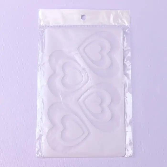 Форма для шоколада «Сердцем к сердцу», силикон, 4 ячейки, 19×11.5×0.3 см, прозрачная