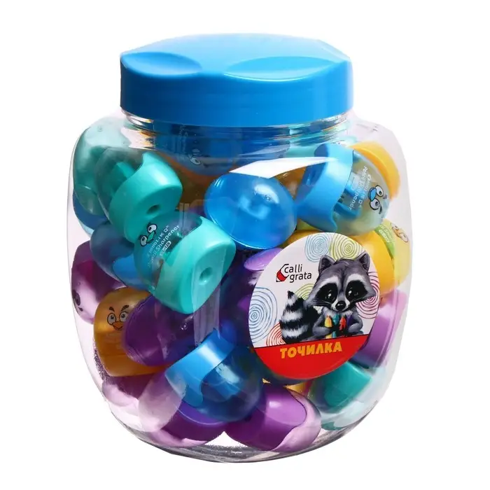 Точилка с контейнером «Конус», МИКС Точилка с контейнером «Конус», МИКС