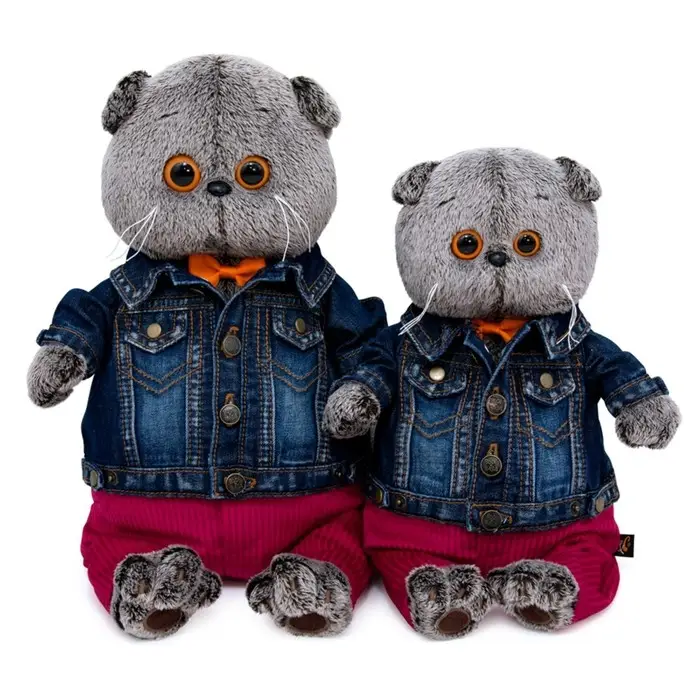 Мягкая игрушка «Басик в джинсовой куртке и малиновых штанах», 30 см Мягкая игрушка «Басик в джинсовой куртке и малиновых штанах», 30 см