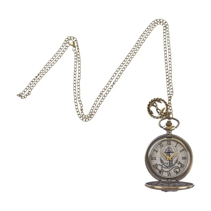 Часы карманные &laquo;Якорь&raquo;, кварцевые, циферблата d=4.5 см, цепочка 80 см
