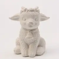 Фигурка декоративная &laquo;Козленок с колокольчиком&raquo;, неокрашенный, 8&times;5&times;7 см, белая