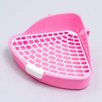 Туалет угловой для кроликов и хорьков "Пижон", 24 х 18 х 11 см, розовый Туалет угловой для кроликов и хорьков "Пижон", 24 х 18 х 11 см, розовый