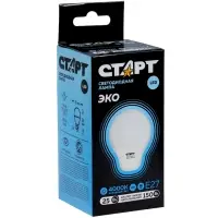 Лампа светодиодная СТАРТ, 25 Вт, Е27, А60, 4000К, 2000 Лм, свечение нейтральное белое