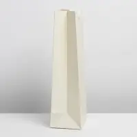 Пакет подарочный под бутылку, упаковка, &laquo;Молочный&raquo;, 13&times;35&times;10 см
