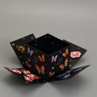 Коробка подарочная "Бабочки, Всегда" 14,5 х 14,5 х 12,7 см