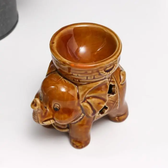 Аромалампа керамика Аромалампа керамика "Слоненок" глянец МИКС 9х9,5х6 см