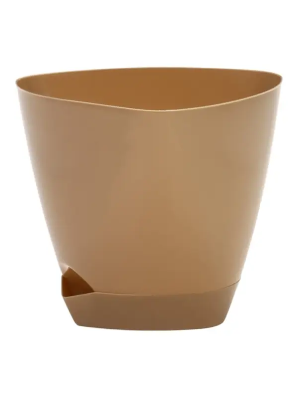 Кашпо с прикорневым поливом 4 л  D-22 см, H-20 см бежевый "Элеганс"