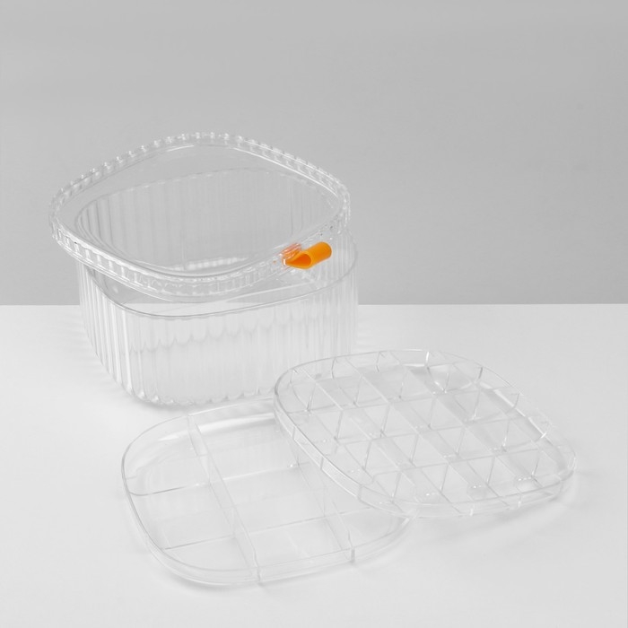 Органайзер для хранения украшений «Лео» 3 уровня, 32 ячейки, 15×15×7,5 см, цвет прозрачный Органайзер для хранения украшений «Лео» 3 уровня, 32 ячейки, 15×15×7,5 см, цвет прозрачный