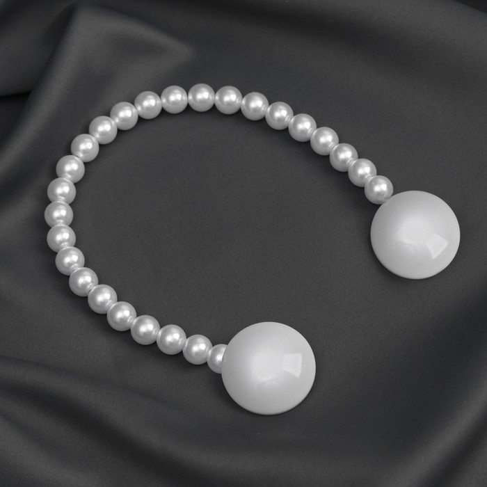 Подхват для штор «Перламутровый перелив», d = 3,8 см, 36 см, цвет серый/белый Подхват для штор «Перламутровый перелив», d = 3,8 см, 36 см, цвет серый/белый