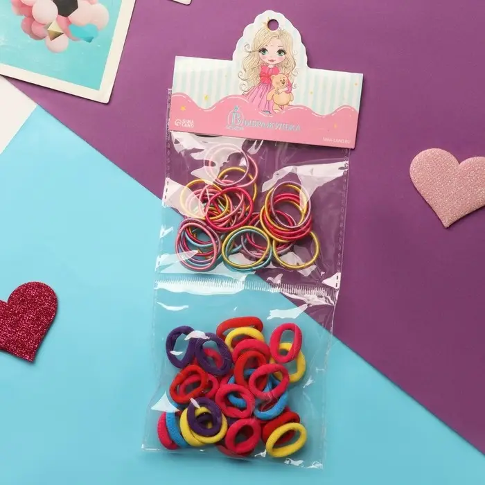 Резинка для волос Резинка для волос "Феечка" (набор 60 шт ±2) колор классика, 2 см