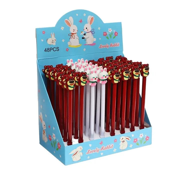 Ручка - прикол гелевая Calligrata «Зверушки» штрихкод на штуке, МИКС