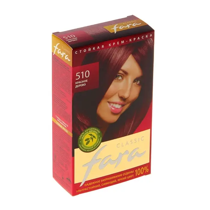 Краска для волос Fara Classic, тон 510, красное дерево, 160 г