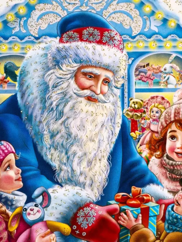 Подарочная новогодняя коробка &laquo;Новогодняя карусель&raquo; 15.8&times;15.8&times;23.5 см