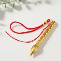 Нэцкэ металл "Пагода литературы" золото набор 2 шт 3,8х3,8х13,5 4х12х17,5 см