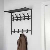 Вешалка с полкой 2-х ярусная &laquo;Торонто 22&raquo;, 67&times;27&times;58.5 см, графит