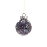 Ёлочные игрушки &laquo;Мелодия&raquo; волны диско, шары новогодние, d=6 см, набор 9 шт. серый/белый