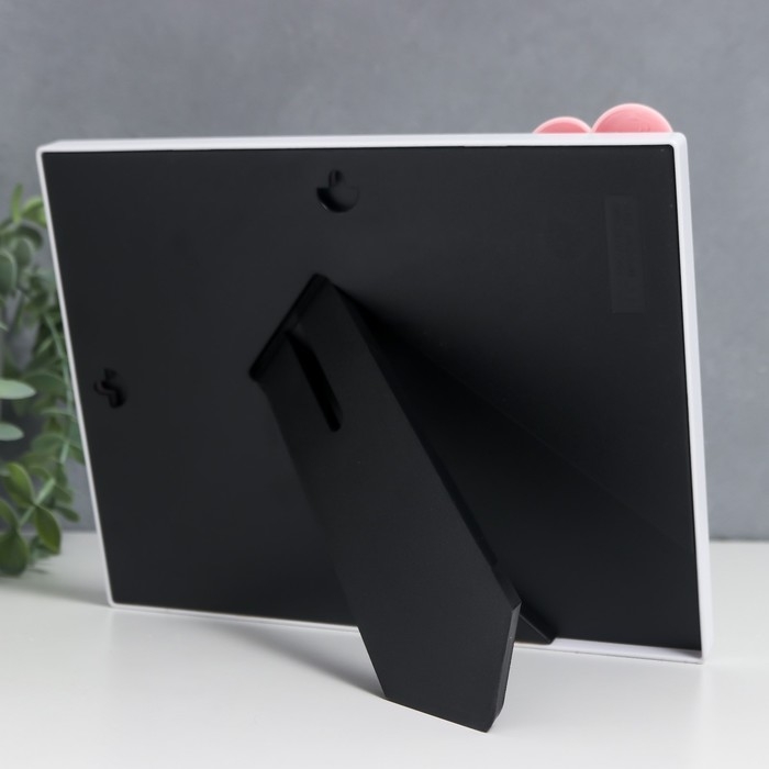 Фоторамка пластик 12х17 см Фоторамка пластик 12х17 см "Зайчик с шариками" белая 24х19 см