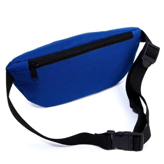 Сумка на пояс Putin team, 32×8×15 cм, на молнии, синяя