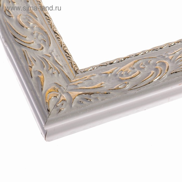 Рама для картин (зеркал) 40 х 50 х 4 см, дерево Рама для картин (зеркал) 40 х 50 х 4 см, дерево "Версаль", бело-золотая