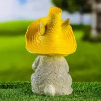 Садовая фигура из гипса &laquo;Зайчик с цветком&raquo;, 20&times;10&times;10 см