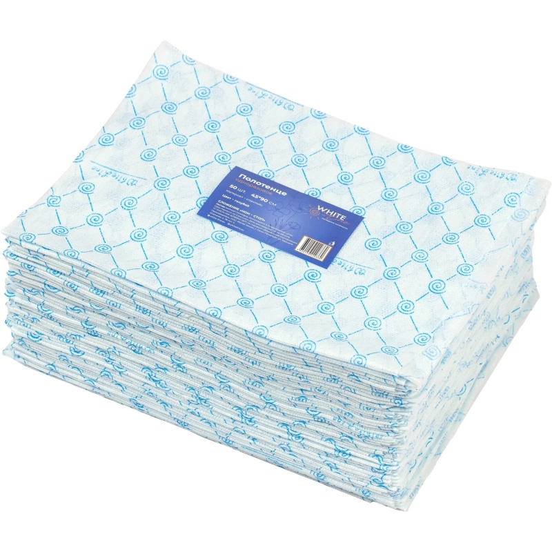 Салфетка спанлейс 45x90 см, голубой, пл.50, 50шт/уп, 10266(0360)